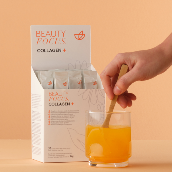 Beauty Focus Collagen+ 1 Caja (30 sobres) AHORA €72,12 ANTES €93,76 1 Beauty Focus Collagen+ 1 Caja (30 sobres) AHORA €72,12 ANTES €93,76